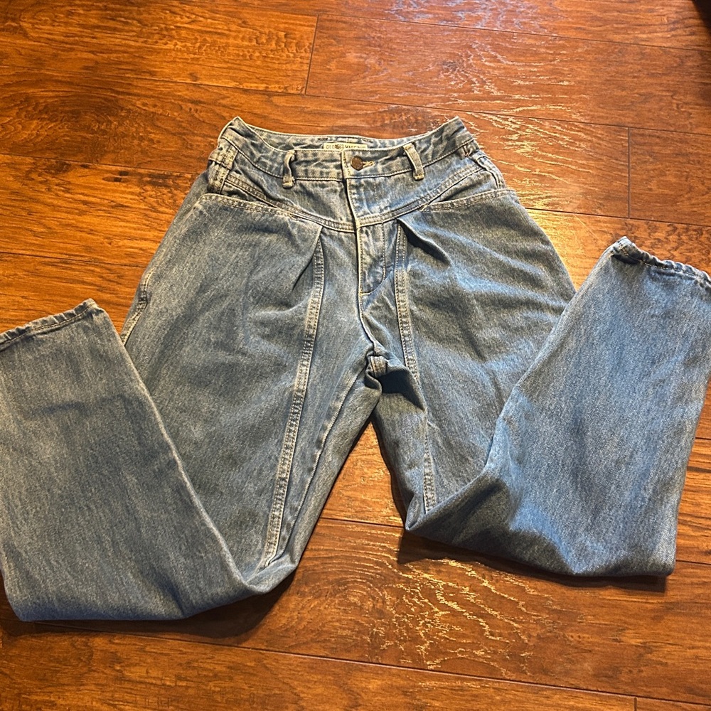 Rare Vintage Guess Jean Sz 28 Med Wash High Rise Tapered Leg Jeans USA - Picture 6 of 10